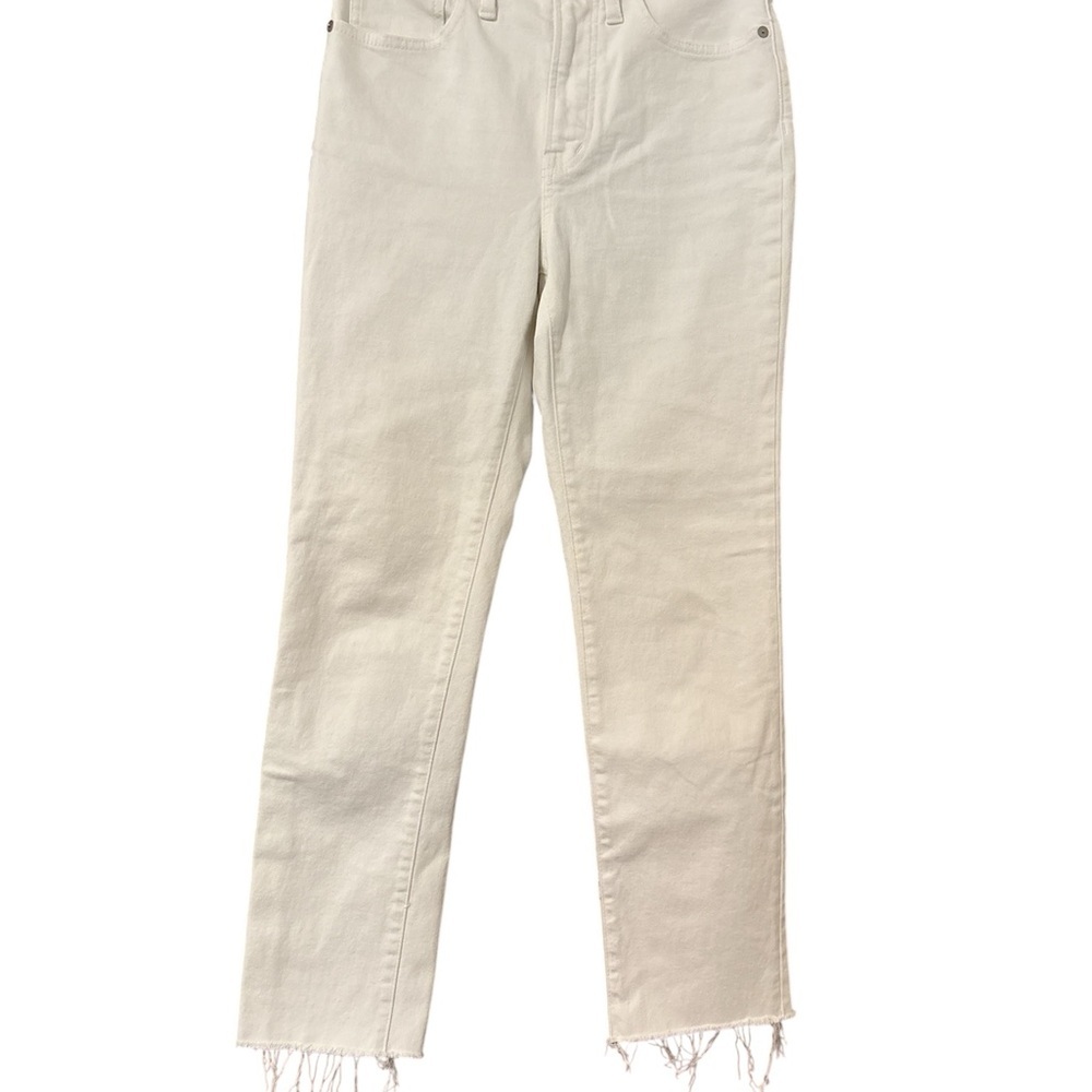Madewell Jeans Womens 25 White The Perfect Vintage Fray Hem Denim Stretch